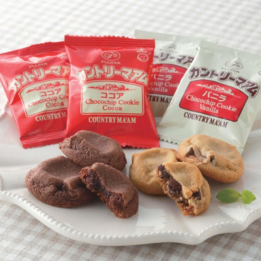 Fujiya Country Ma'am Cookies (Vanilla & Cocoa) – 18 Pieces