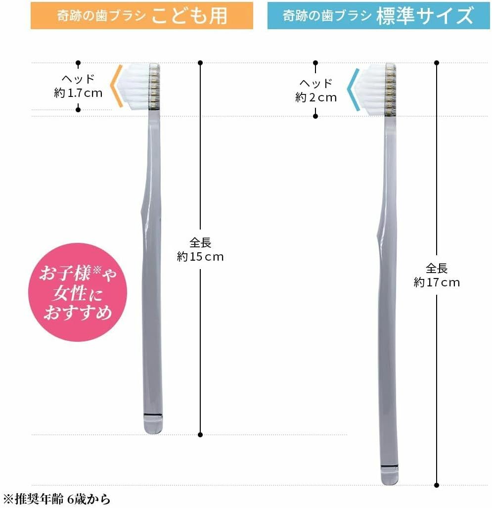 Kiseki no Oral Care – Escova de Dentes Milagrosa Triângulo (Formato de Pirâmide) – Conjunto de 3 peças Média/Regular