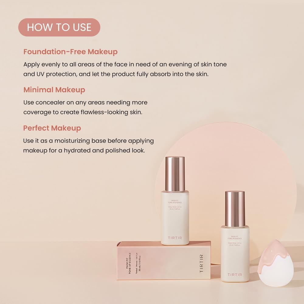 TIRTIR Máscara Fit Tone Up Essence Bege FPS30 PA++ 30ml