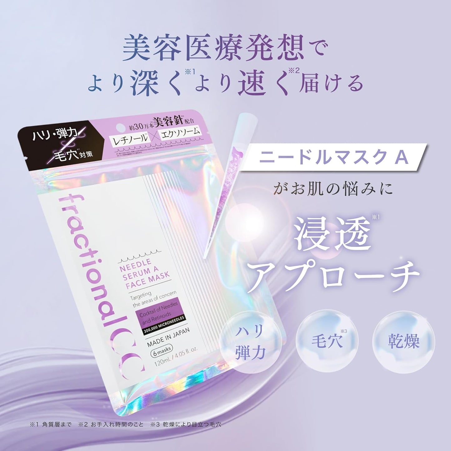 Máscara Facial Fractional CC Needle Serum A – 6 Folhas (Fabricado no Japão)