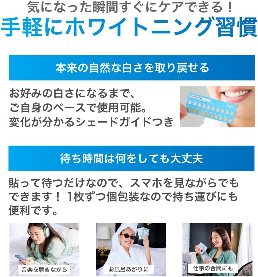 Folha de clareamento dental Smile Plus com ácido fítico – 28 folhas (suprimento para 14 dias)