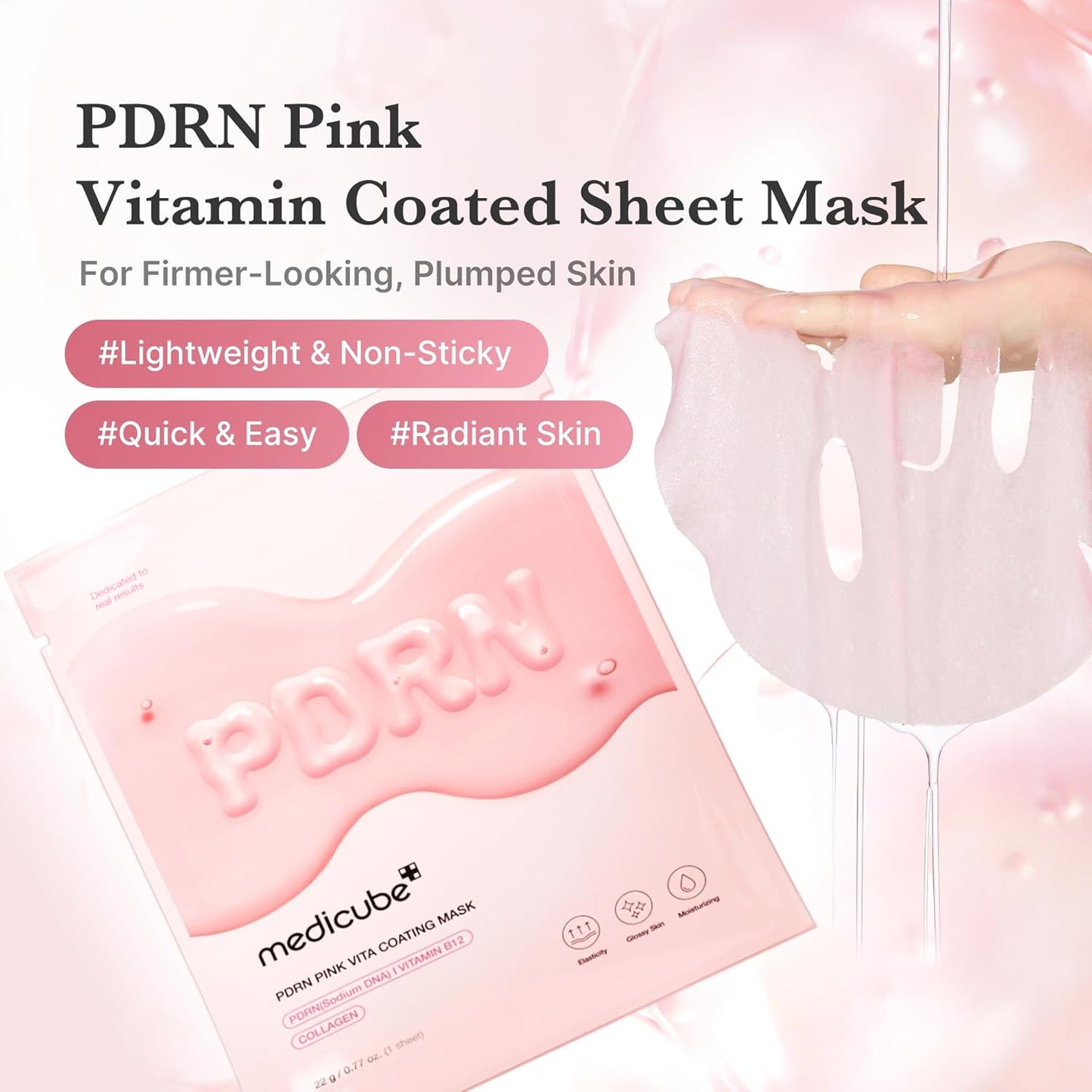 Medicube PDRN Pink Vita Coating Mask 10ea (20g x 10 sheets)