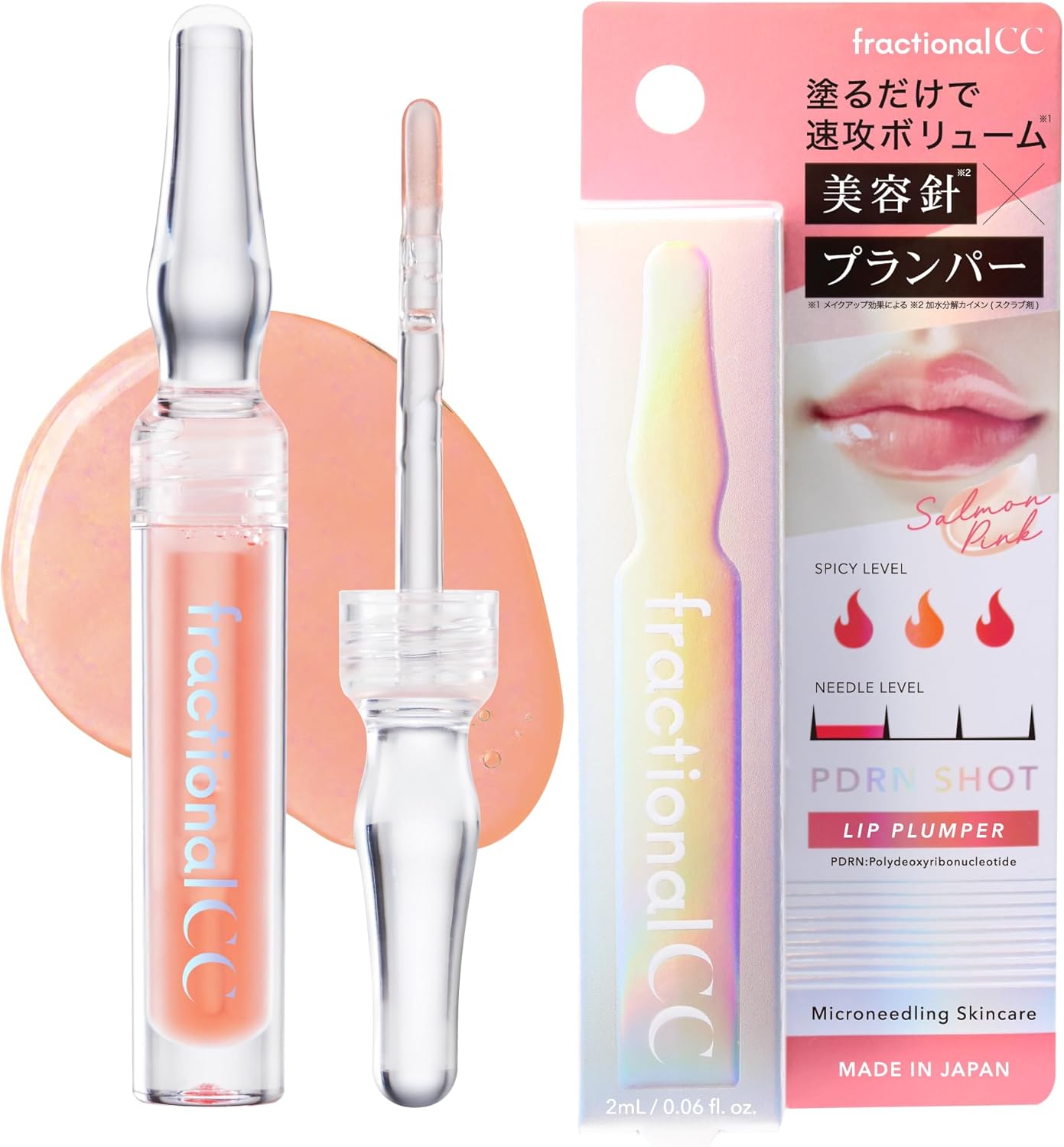 フラクショナルCC PDRNショット リッププランパー 美容針 ピンクペプチドアンプル ニードルプランパー 2mL