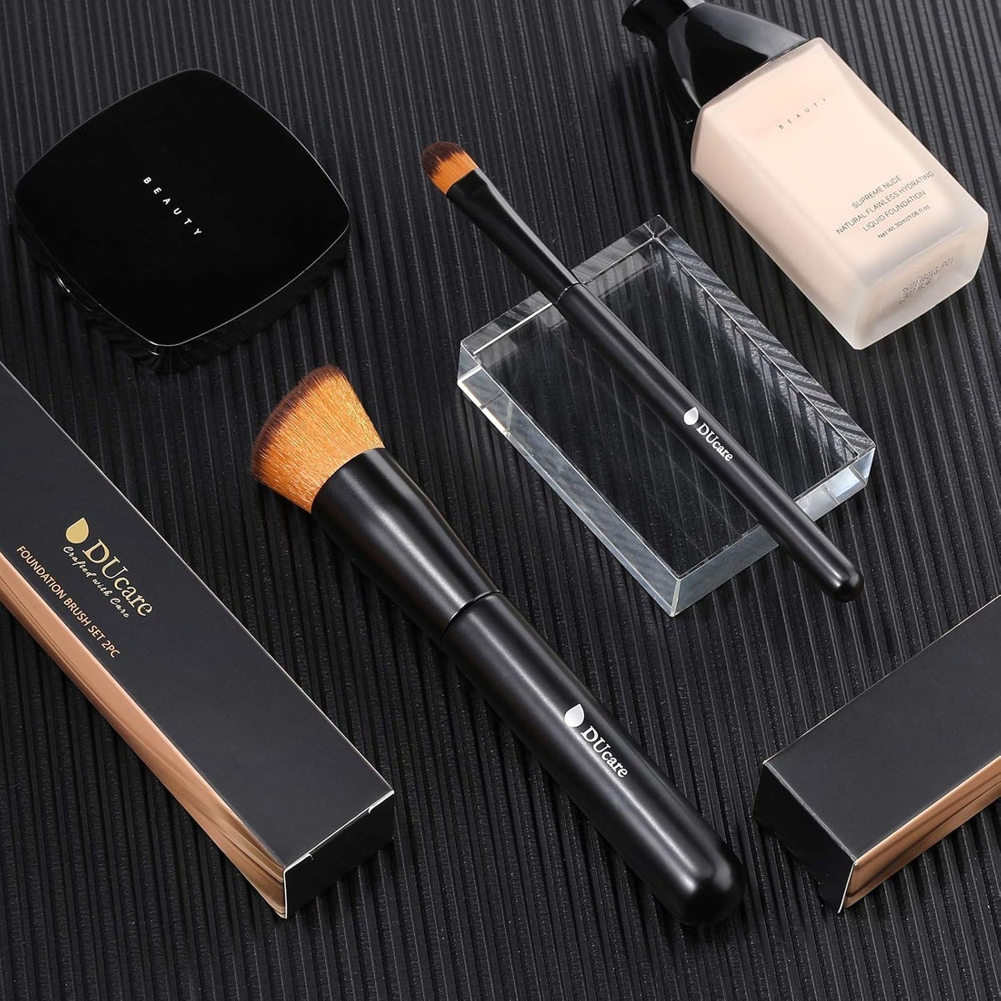 DUcare Foundation & Concealer Brush Set (Black) – DU-DF0257
