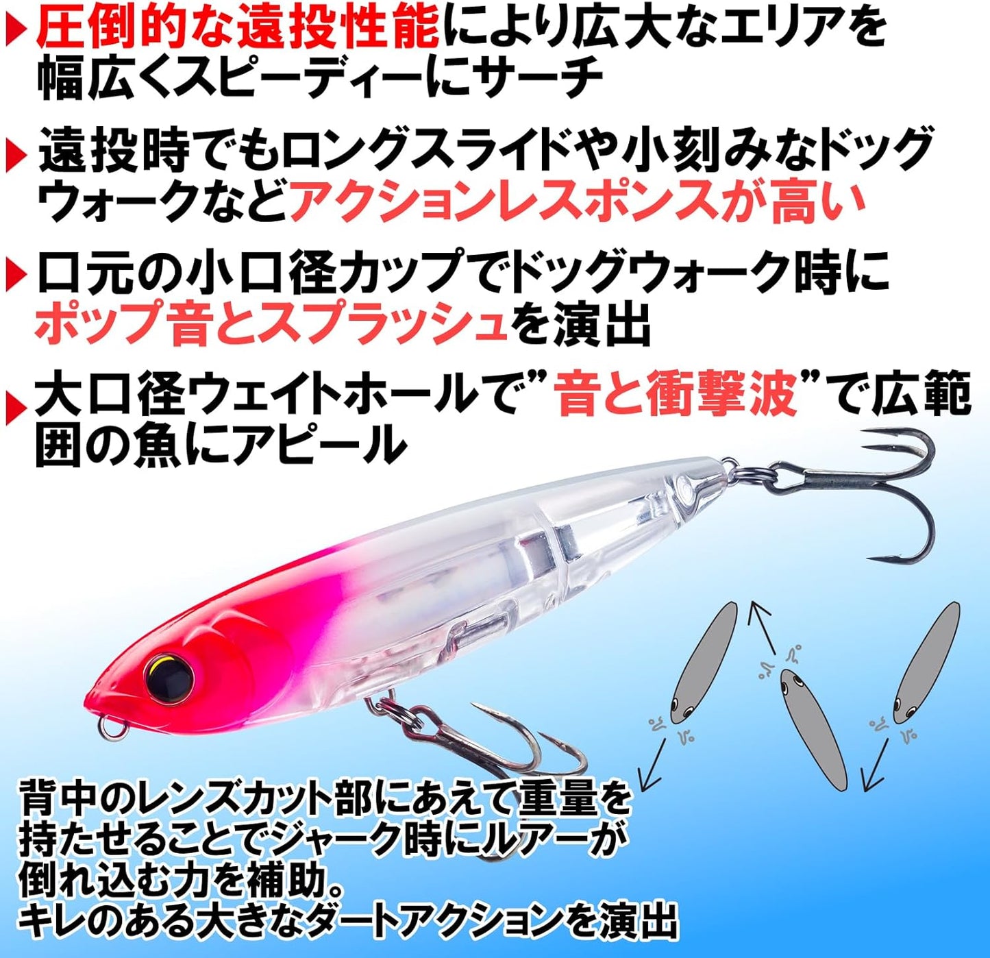 YO-ZURI(ヨーヅリ) ルアー 3D インショア トップノック ペンシル 100mm/125mm 各種