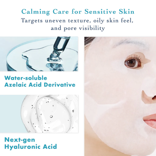 Máscara Facial Lululun Hydra-AZ com Ácido Azelaico (Cuidados com os Poros) - 7 unidades