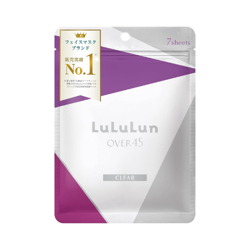 Lululun Over45 Sheet Mask CLEAR (Iris Blue) - 7 Piece Sheet Mask