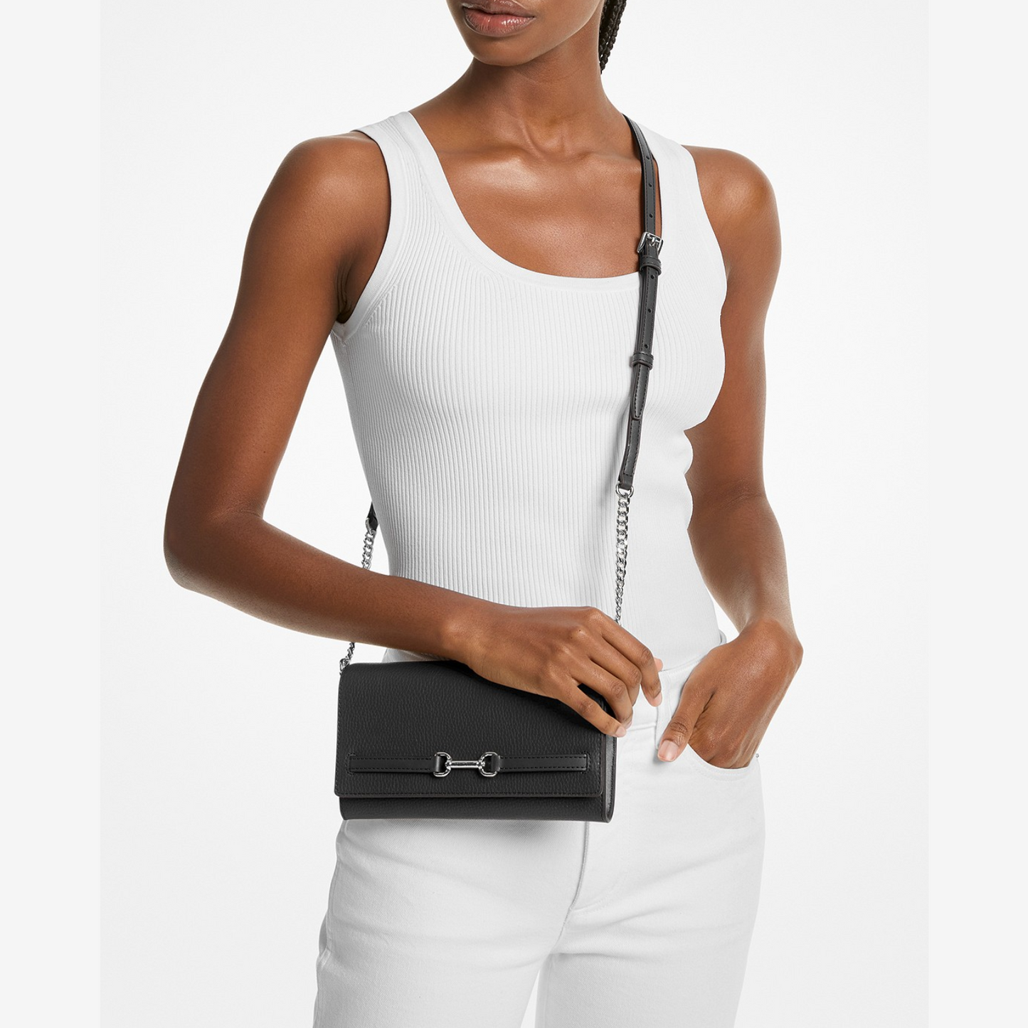 MICHAEL KORS OUTLET – CARSON Convertible Crossbody Large MK Signature