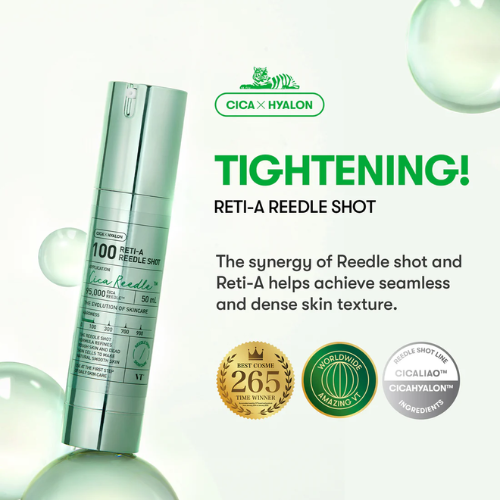 VT COSMETICS – Reti-A Reedle Shot 100 - Sachê em bastão (1,5 ml × 6 sachês)
