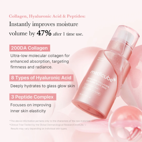 medicube PDRN Injeção de Exossomo de Colágeno Rosa 30ml