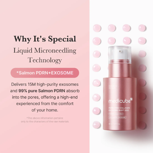 medicube PDRN Injeção de Exossomo de Colágeno Rosa 30ml