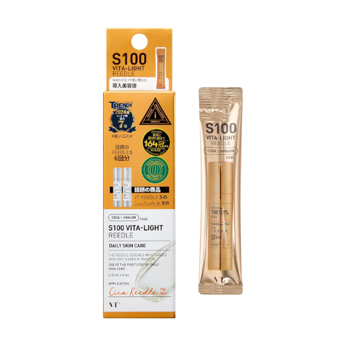 VT COSMETICS – Vita-Light Reedle Shot 100 - Sachê em bastão (1,5 ml × 6 sachês)