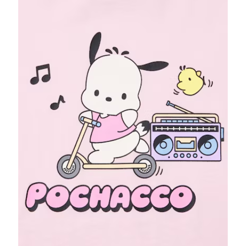 UNIQLO Sanrio characters Cropped UT Graphic T-Shirt POCHACCO (PINK)