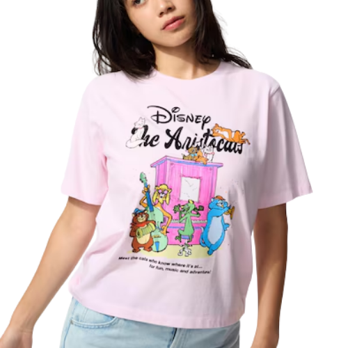 UNIQLO MAGIC FOR ALL TIMELESS UT Graphic T-Shirt | The Aristocats (PINK)