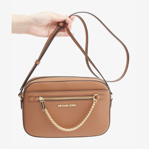 MICHAEL KORS OUTLET – Jet Set Item EW Zip Chain Crossbody Large - MK Signature