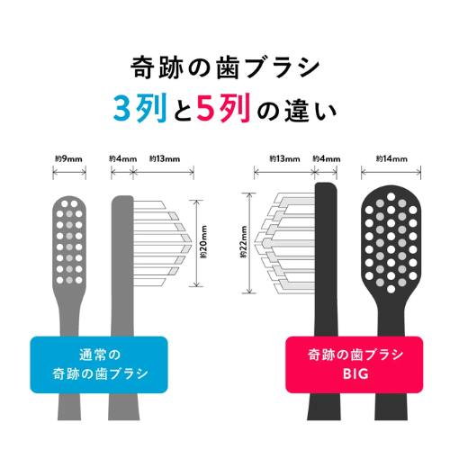 Conjunto de 6 escovas de dentes Miracle BIG – Fabricado no JAPÃO