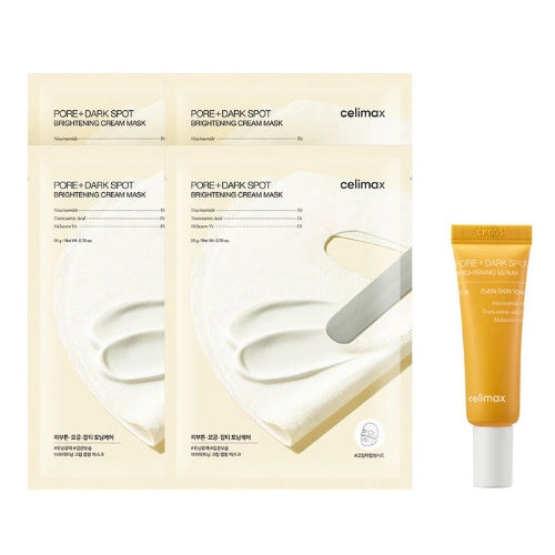 Máscara de envolvimento em creme iluminador de poros CELIMAX – 4 folhas
