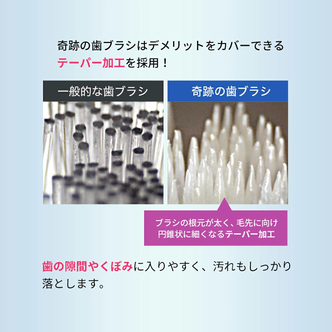 Kiseki no Oral Care – Escova de Dentes Milagrosa Triângulo (Formato de Pirâmide) – Conjunto de 3 peças Média/Regular