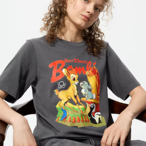 UNIQLO MAGIC FOR ALL TIMELESS UT Graphic T-Shirt | Bambi (DARK GRAY)