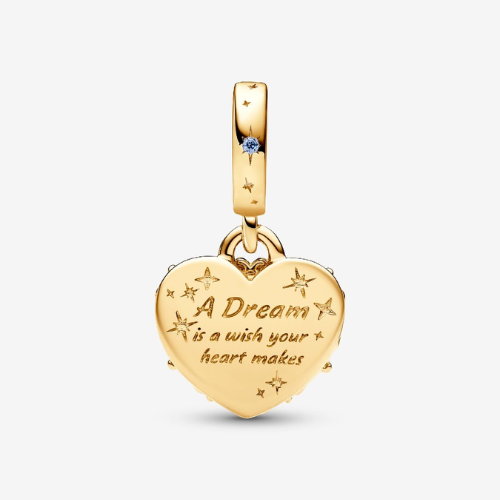 PANDORA Disney Cinderella's Carriage & Heart Double Dangle Charm