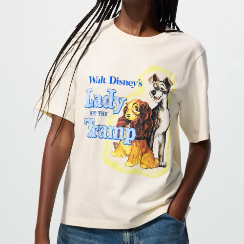 UNIQLO MAGIC FOR ALL TIMELESS UT Graphic T-Shirt | Lady and the Tramp (OFF WHITE)