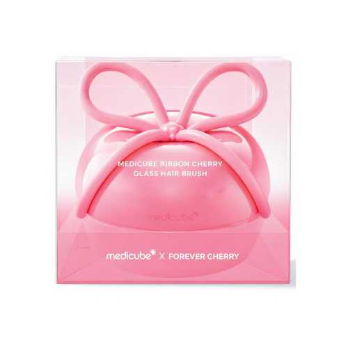 Medicube Ribbon Cherry Glass Hair Brush – Limited Edition Collaboration with FOREVER CHERRY