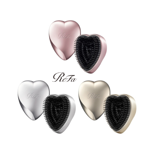 Escova de Cabelo Compacta ReFa Heart Brush Mini – Desembaraça e Aumenta o Brilho