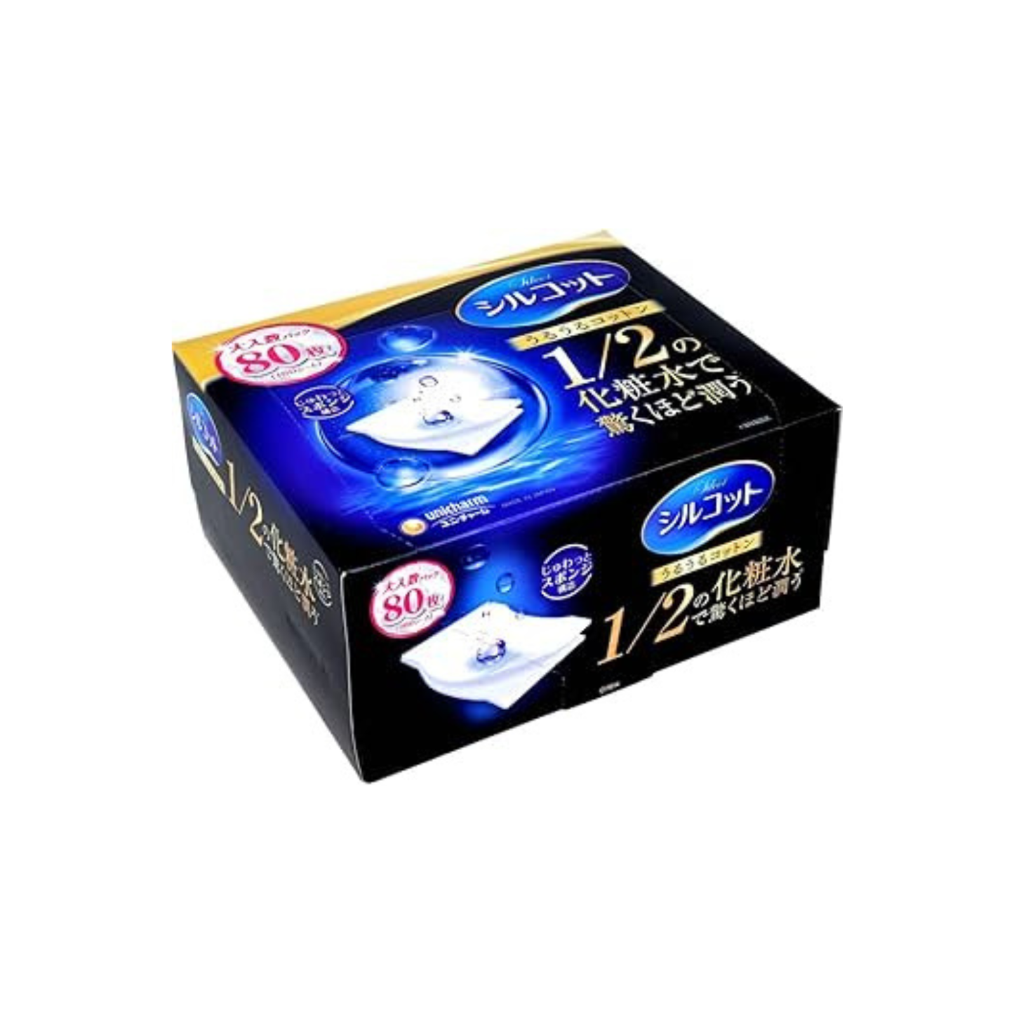 يونيتشارم سيلكوت أورورو قطن (40 ورقة / 80 فوطة مفردة)