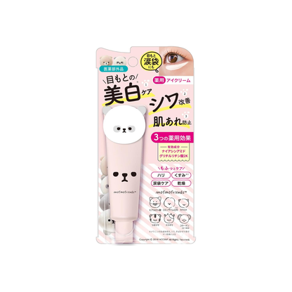Mofumofu Friends Medicated Whitening Eye Cream 30g (Peach Scent) – Made in Japan