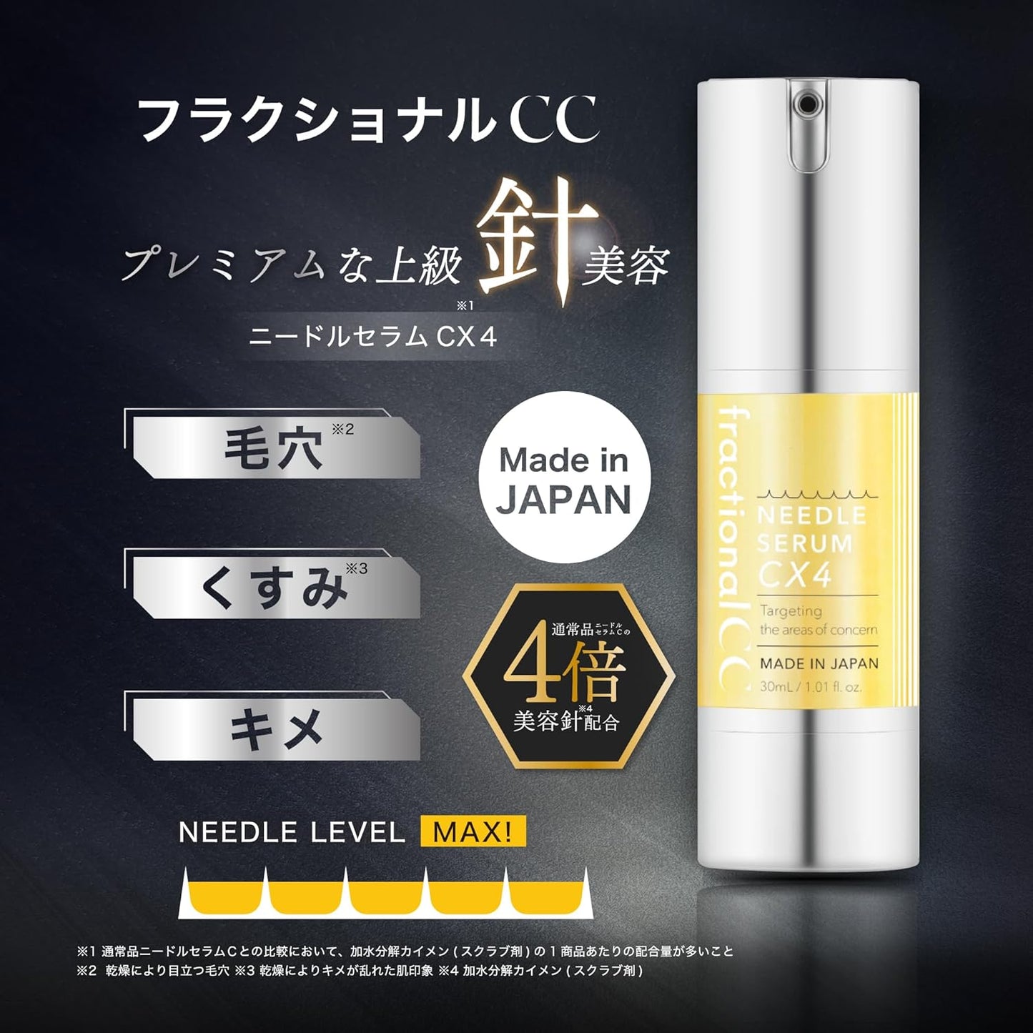 Sérum de Agulha CC Fracionado CX4 - 30ml (Fabricado no Japão)