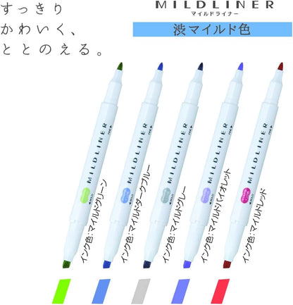 ZEBRA MILDLINER – Shibu Mild 5 Color Set WKT7-5C-NC-N