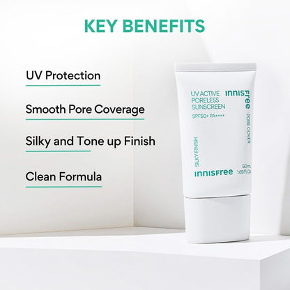 innisfree UV Active Poreless Sunscreen SPF50+ PA++++ 50ml