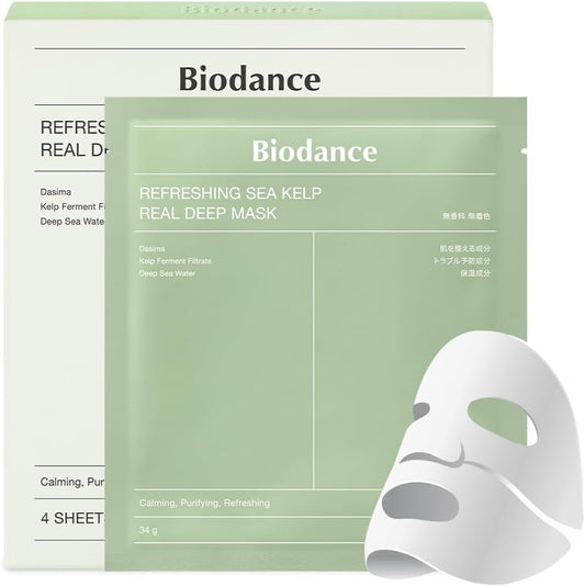 Máscara Refrescante de Algas Marinhas Biodance (34 g x 4 folhas)
