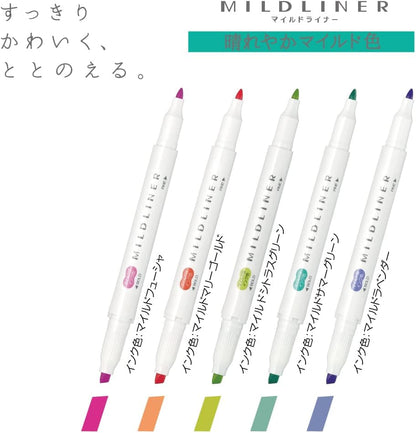 ZEBRA MILDLINER – Cheerful Mild 5 Color Set WKT7-5C-HC-N