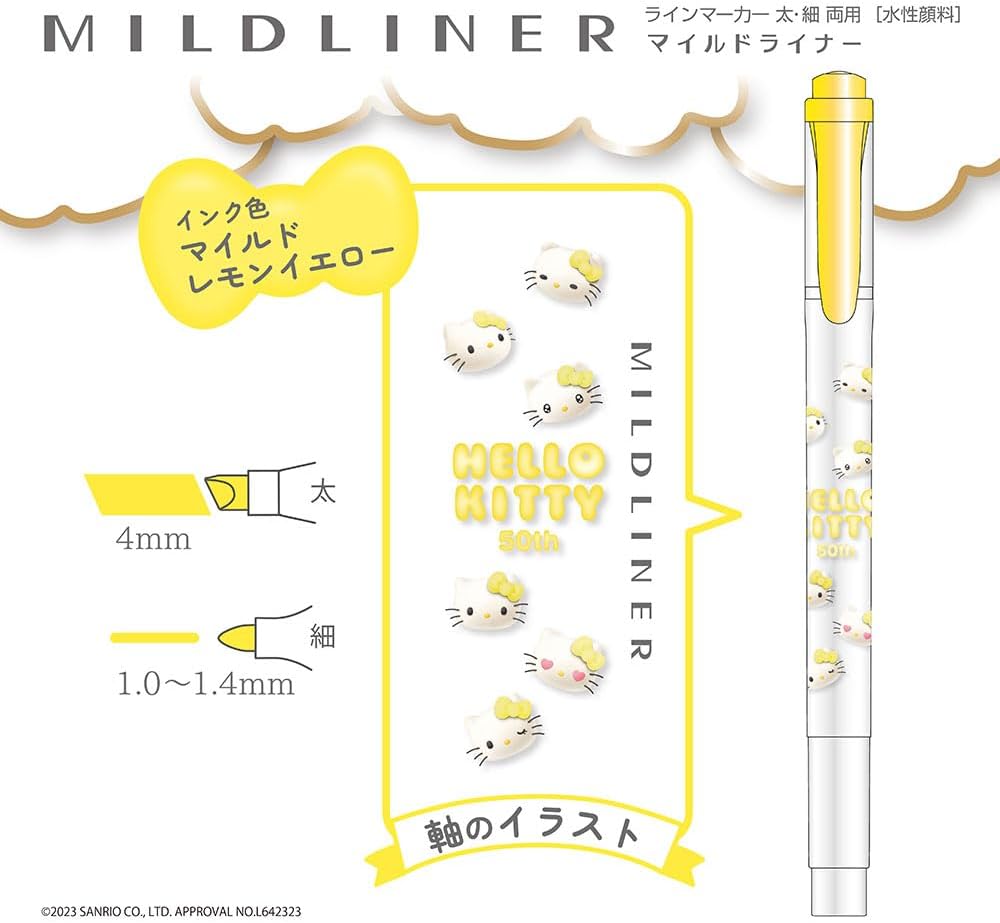 ZEBRA MILDLINER – Hello Kitty 50th Anniversary Design 5 Color Set WKT7 HK 5C