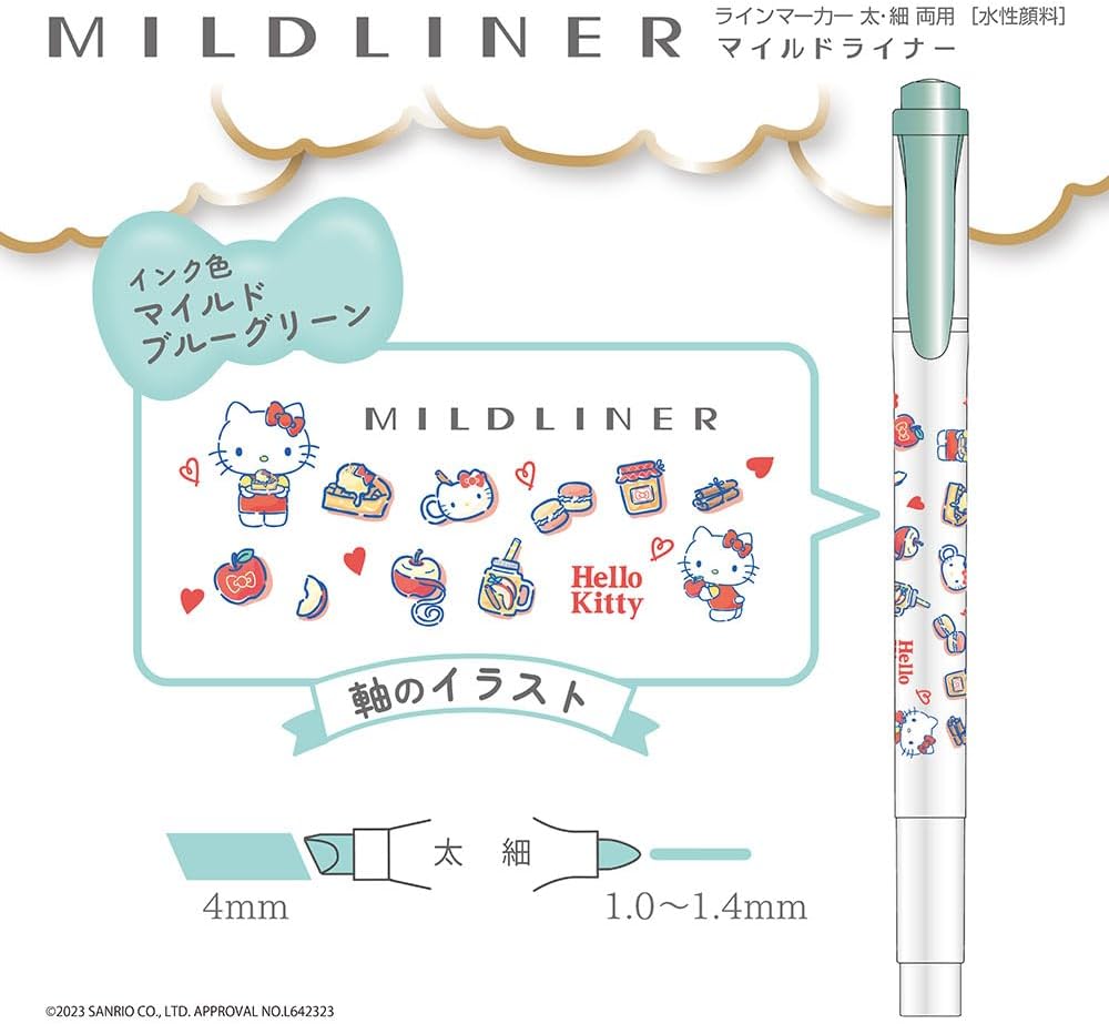 ZEBRA MILDLINER – Hello Kitty 50th Anniversary Design 5 Color Set WKT7 HK 5C