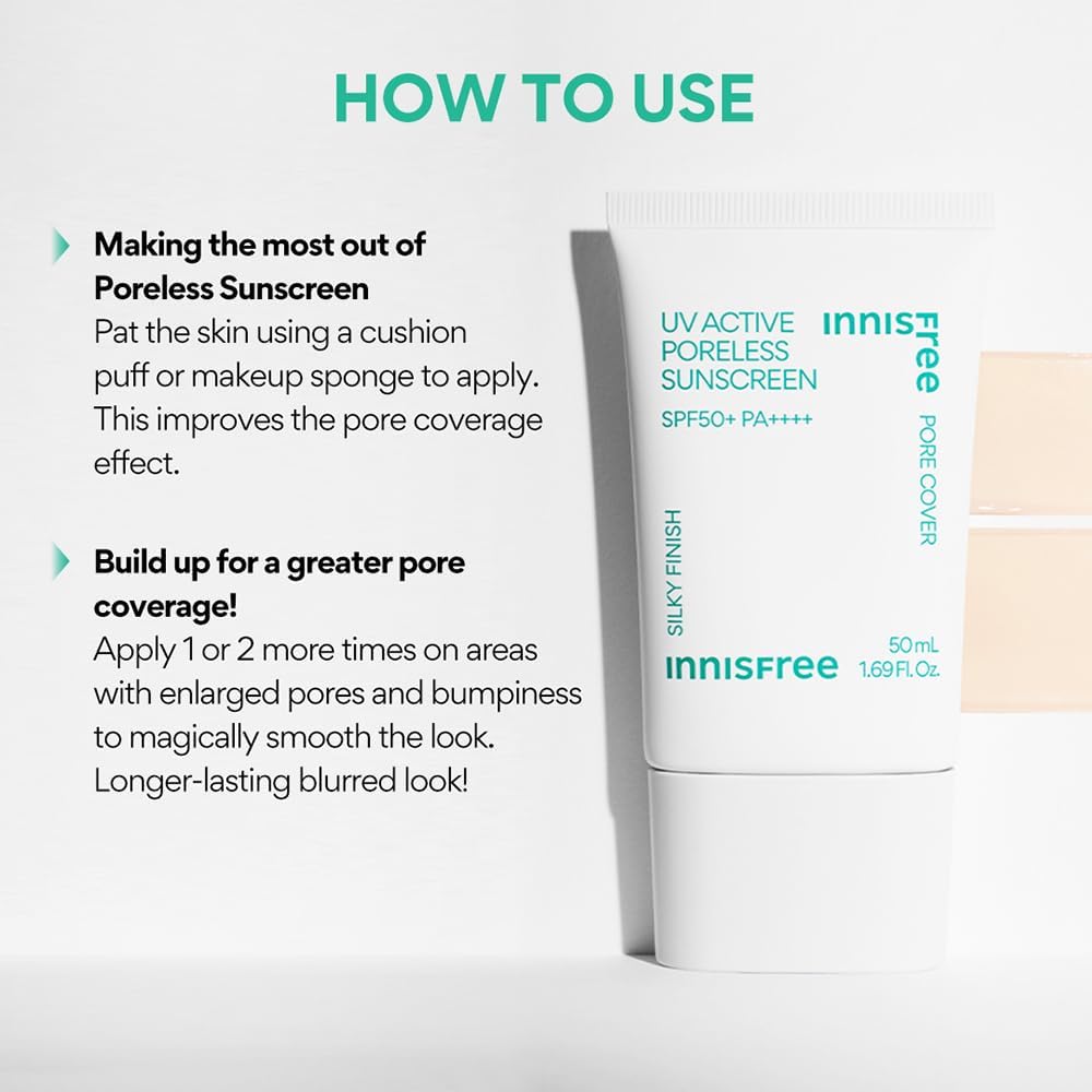 innisfree UV Active Poreless Sunscreen SPF50+ PA++++ 50ml