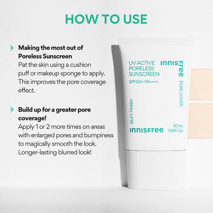 innisfree UV Active Poreless Sunscreen SPF50+ PA++++ 50ml
