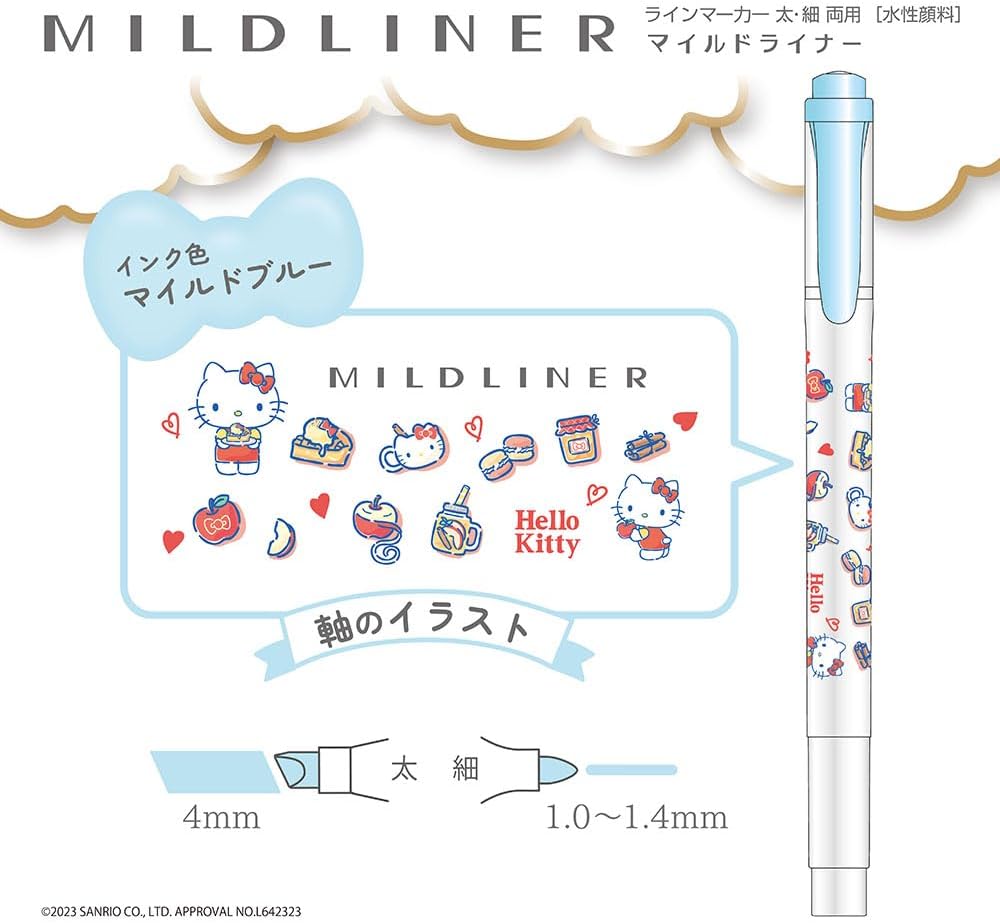 ZEBRA MILDLINER – Hello Kitty 50th Anniversary Design 5 Color Set WKT7 HK 5C