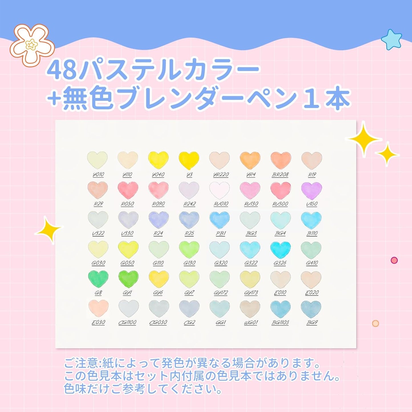 Ohuhu Illustration Markers – Twin Tip Brush & Broad, 48 Pastel Colors (Sanrio × Ohuhu Collaboration)