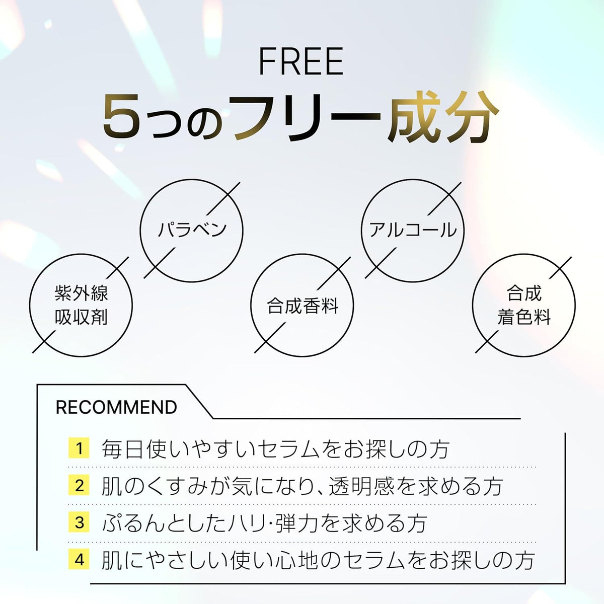 CHPT.9 Lipo Triple Serum 5-Free formula and recommended skin concern checklist