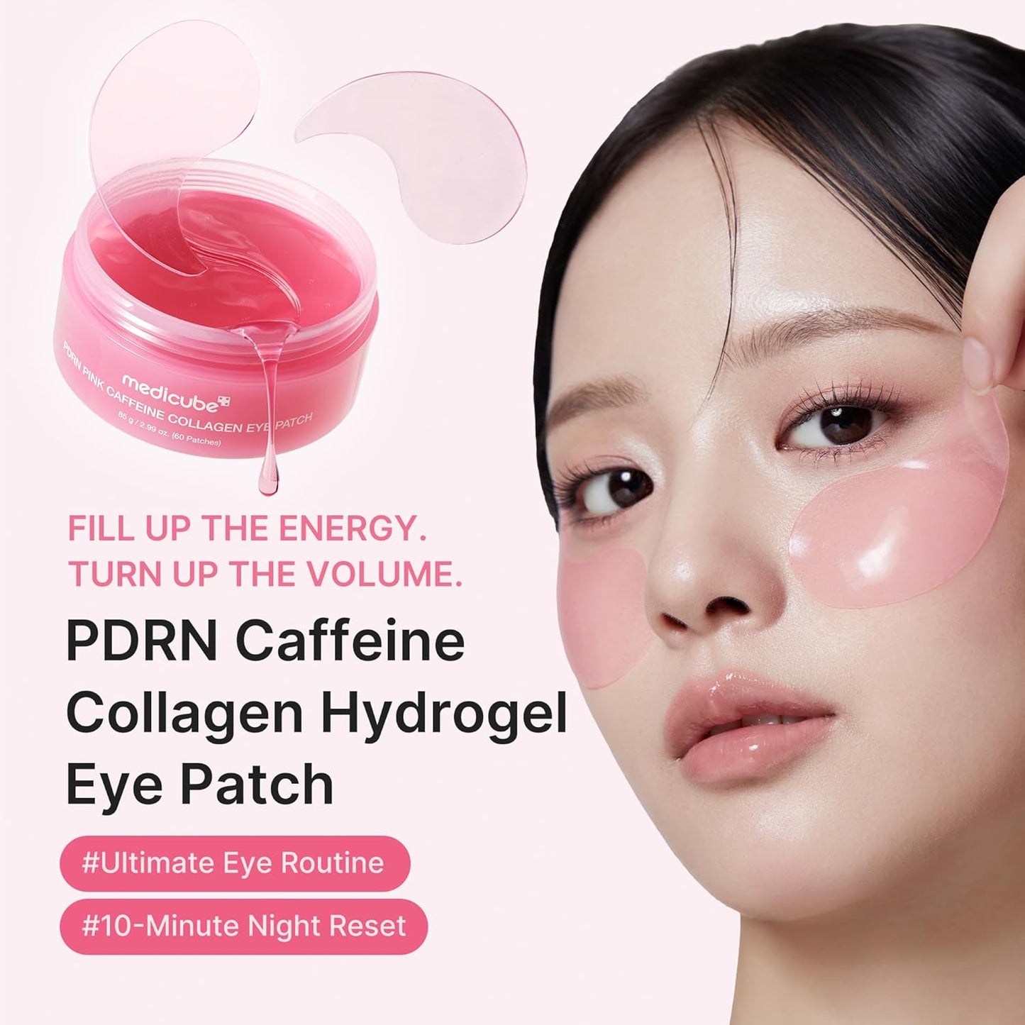 medicube PDRN Pink Caffeine Collagen Eye Patch – 85g (60 Patches)