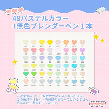 Ohuhu Illustration Markers – Twin Tip Brush & Fine, 48 Pastel Colors (Sanrio × Ohuhu Collaboration)
