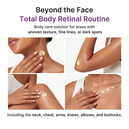 MEDICUBE Vita A Retinal Volume Booster total body retinal routine neck chest arms knees elbows and chest application