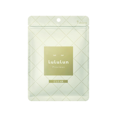 Máscara facial Lululun Precious Sheet Mask CLEAR (branca) - 7 peças
