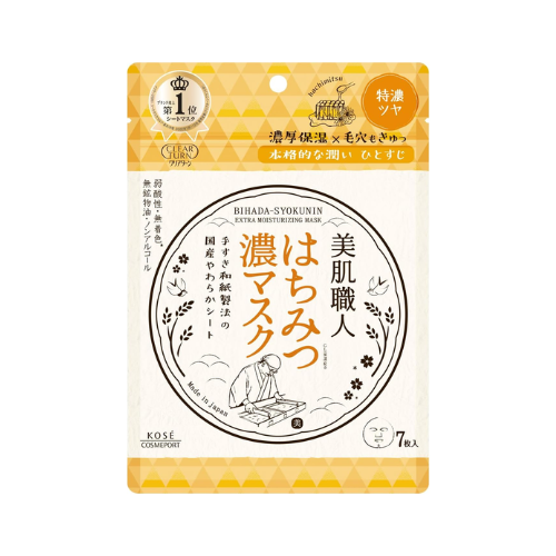 Máscara de mel Bihada Shokunin CLEAR TURN – 7 folhas