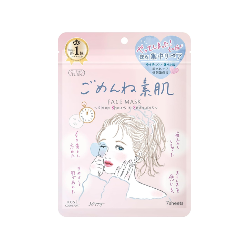 Máscara reparadora CLEAR TURN “Sorry Bare Skin” – 7 folhas