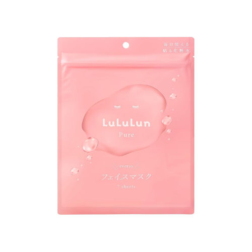Máscara de tecido Lululun Pure EVERYS (rosa) - Máscara de tecido com 7 peças