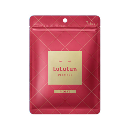 Lululun Precious Sheet Mask MOIST (Red) - 7 Piece Sheet Mask