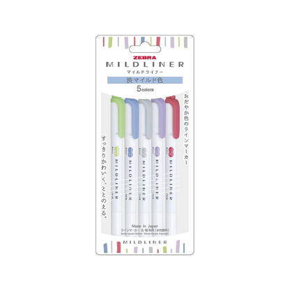ZEBRA MILDLINER – Shibu Mild 5 Color Set WKT7-5C-NC-N